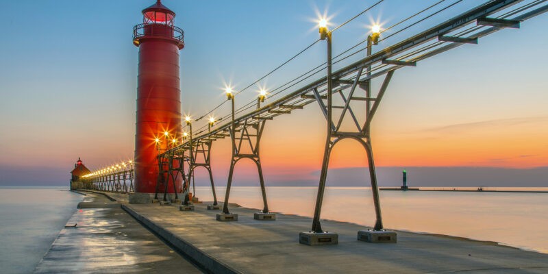 Lake Michigan Lakeshore at Grand Haven, MI