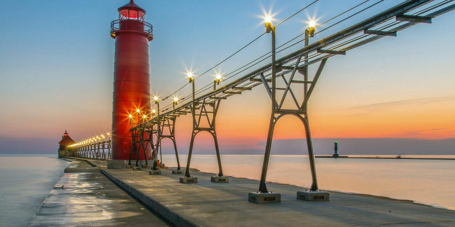 Lake Michigan Lakeshore at Grand Haven, MI